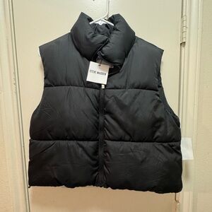 Steve Madden Charcoal Puffer Vest